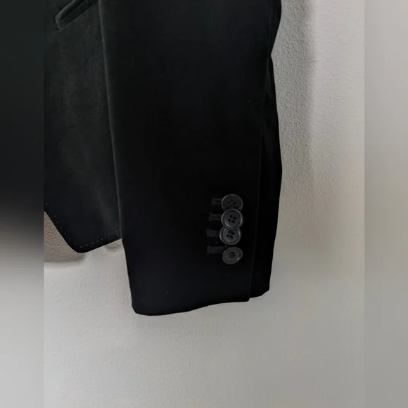 ANN TAYLOR BLACK  BLAZER JACKET IN VELVET SIZE 4 EUC Preppy Classic Business - Picture 6 of 12